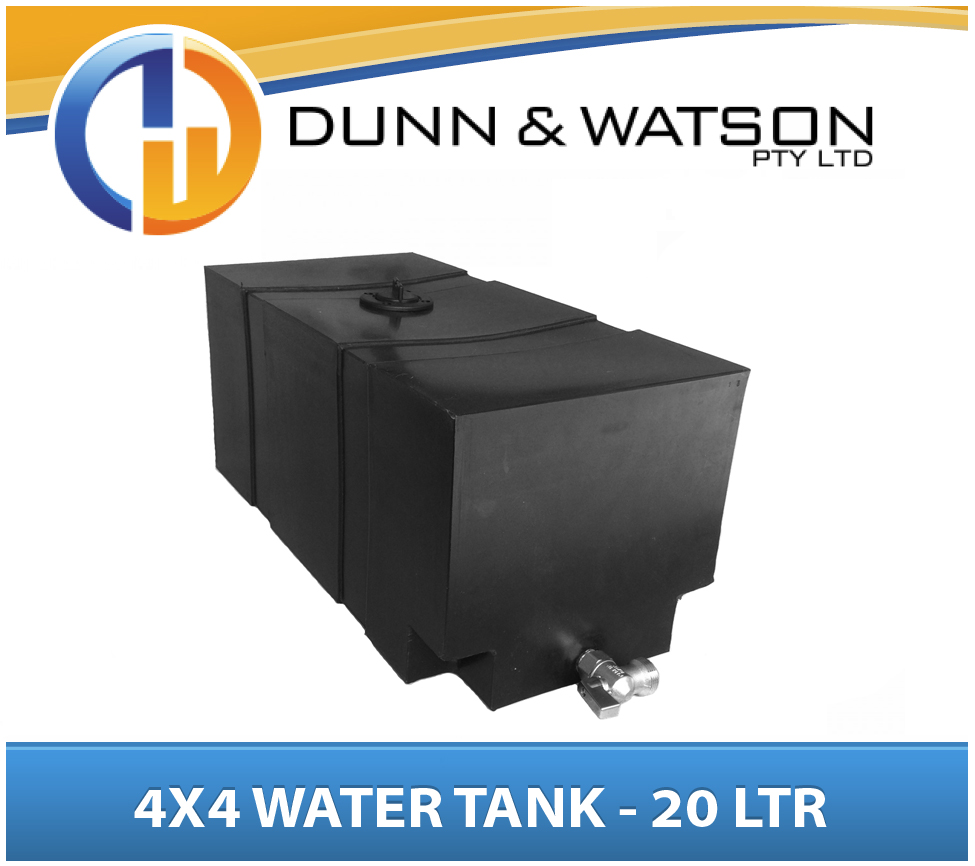 4x4 4wd Water Storage Tank, Pump Bottle (20L) Black PVC Ute Tray Truck ...