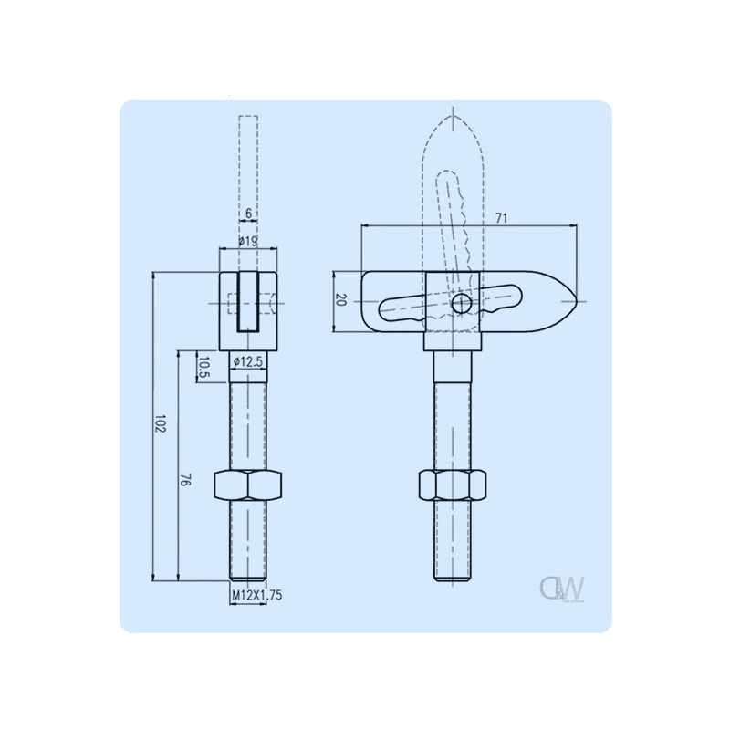 Anti Luce Fastener - Short Thread - 1