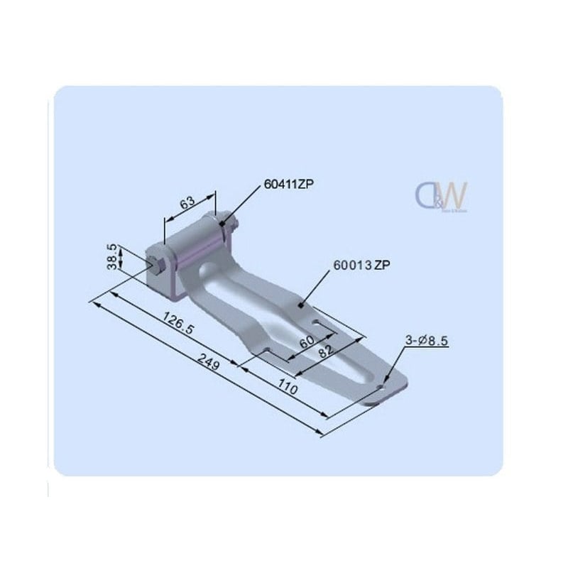 Large Over Seal Hinge - Zinc - 1