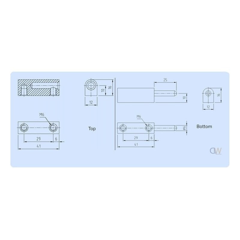 Pintle Hinge - 82mm - 1