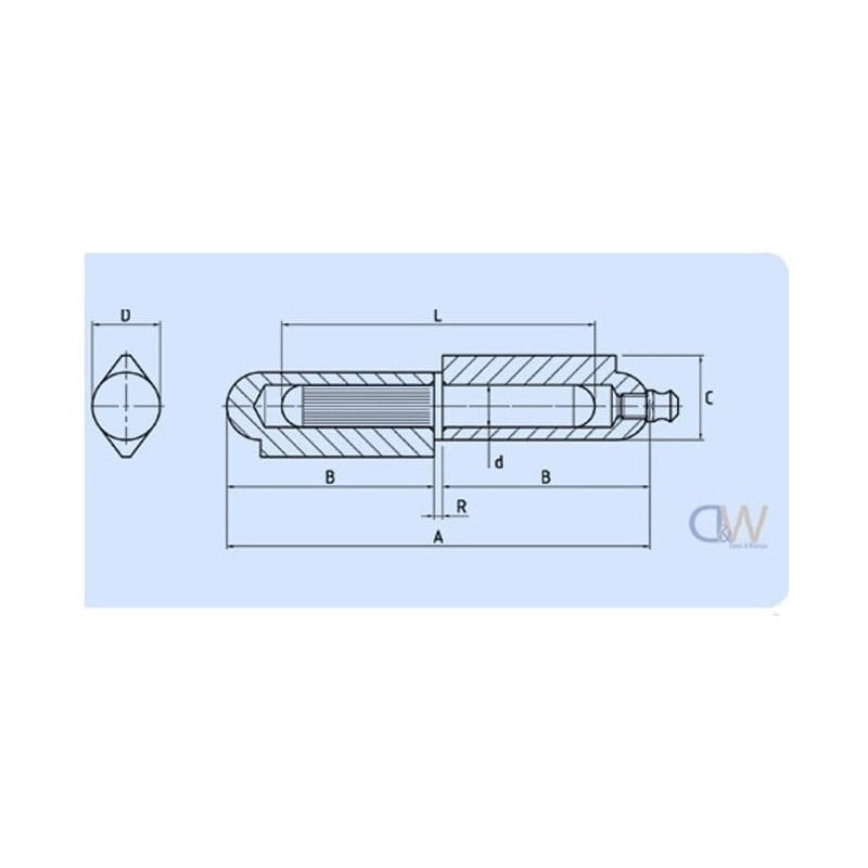 Butt HingeWeld On Bullet Hinge Aluminium2