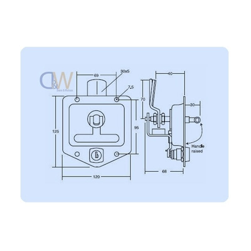 Bent Tongue Folding T Handle - 3