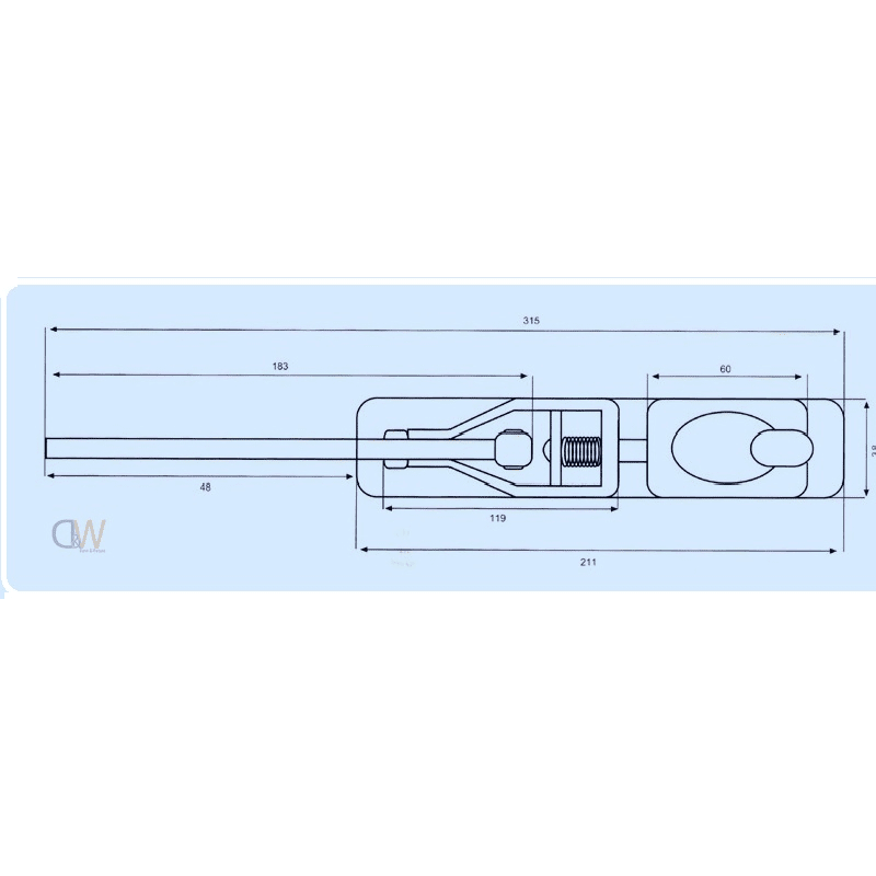 Heavy Duty Over Center Fastener - Weld On K8A - 1