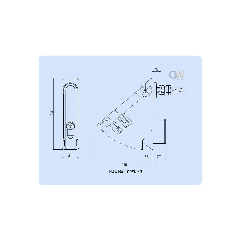 Chrome Swing Handle - Pad Locking - 2