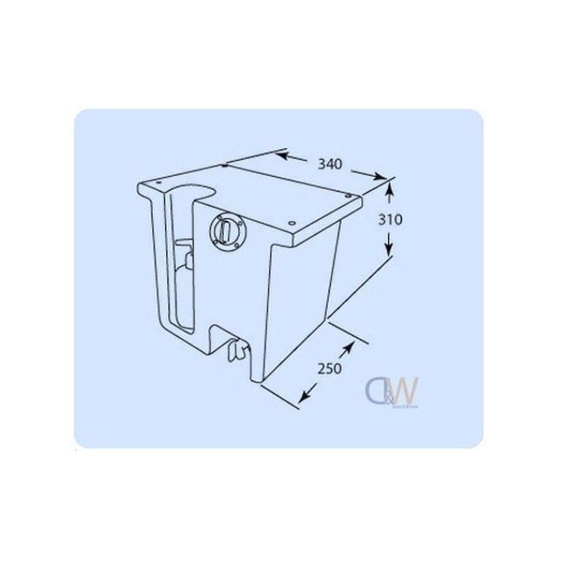 Vehicle Water Tank - 15Ltr (Australian Made) - 1