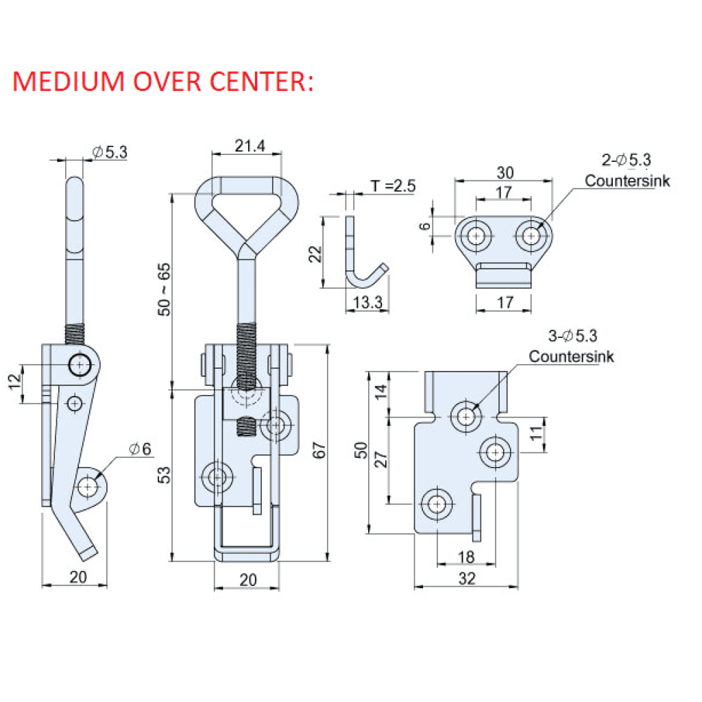 Over Centre Fastener (Zinc) - 3