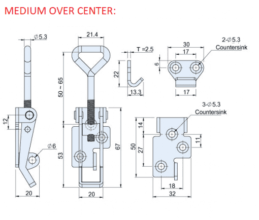 MEDIUM OVER CENTER CAD