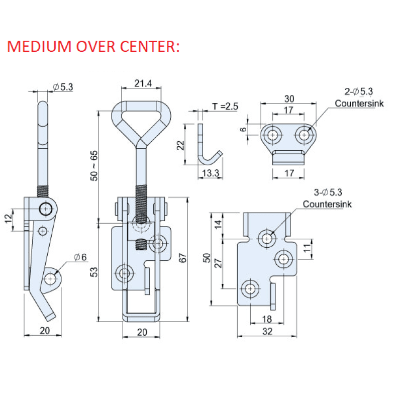 Over Centre Fastener (Zinc) - 3