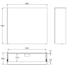 Rectangular Object Technical Drawing With Dimensions