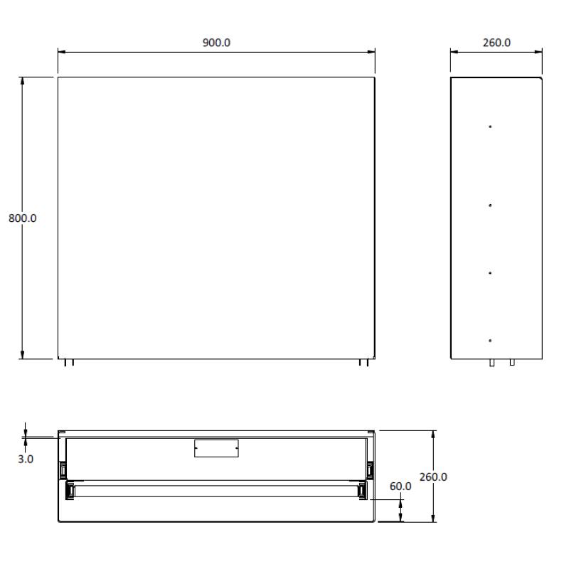 Canopy Cargo Drawer with Slide Out Bench 900mm W x 800mm D x 260mm H (Aus Made) - 1