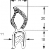 Pinchweld seal large top bubble