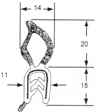 Pinchweld seal large top bubble