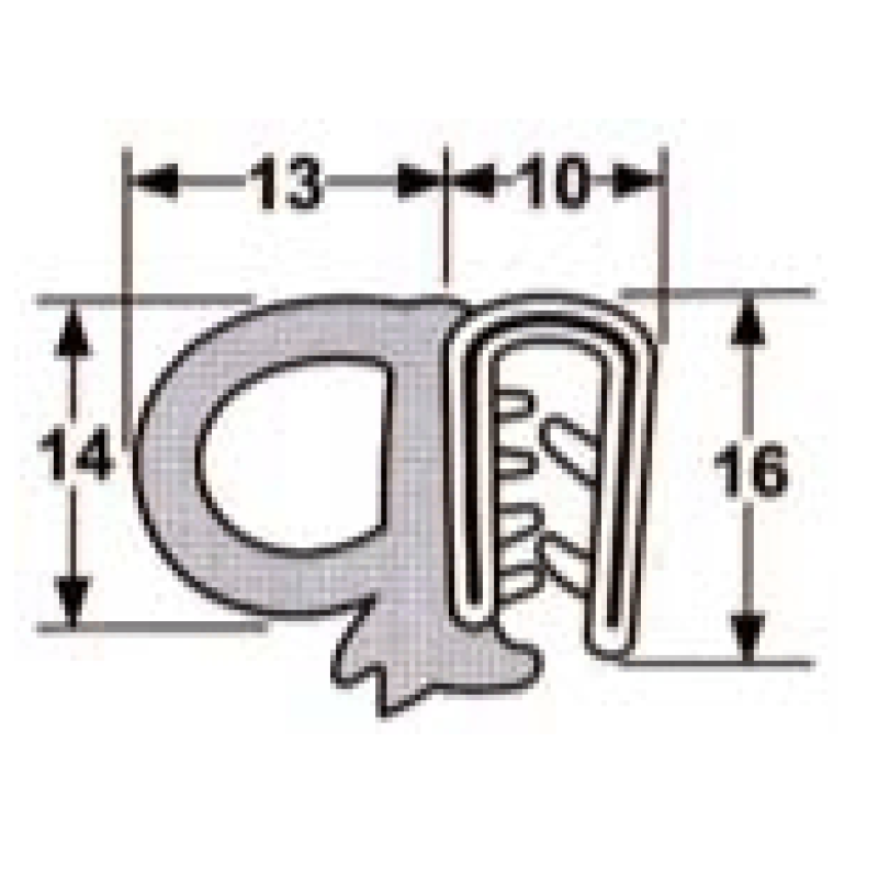 Rubber Sealing Strip Diagram With Measurements