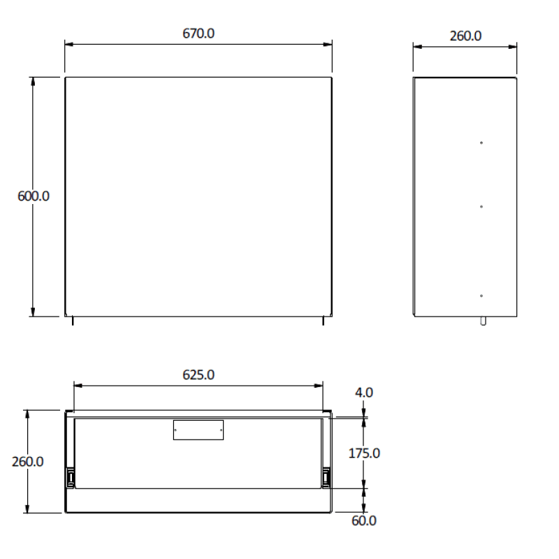 Multiview Technical Illustration With Dimensions