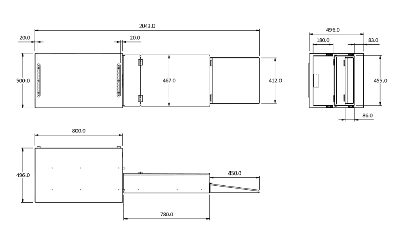 drop kitchen dimensions