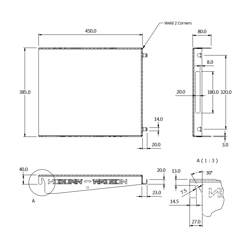 drop slide bench 40 size