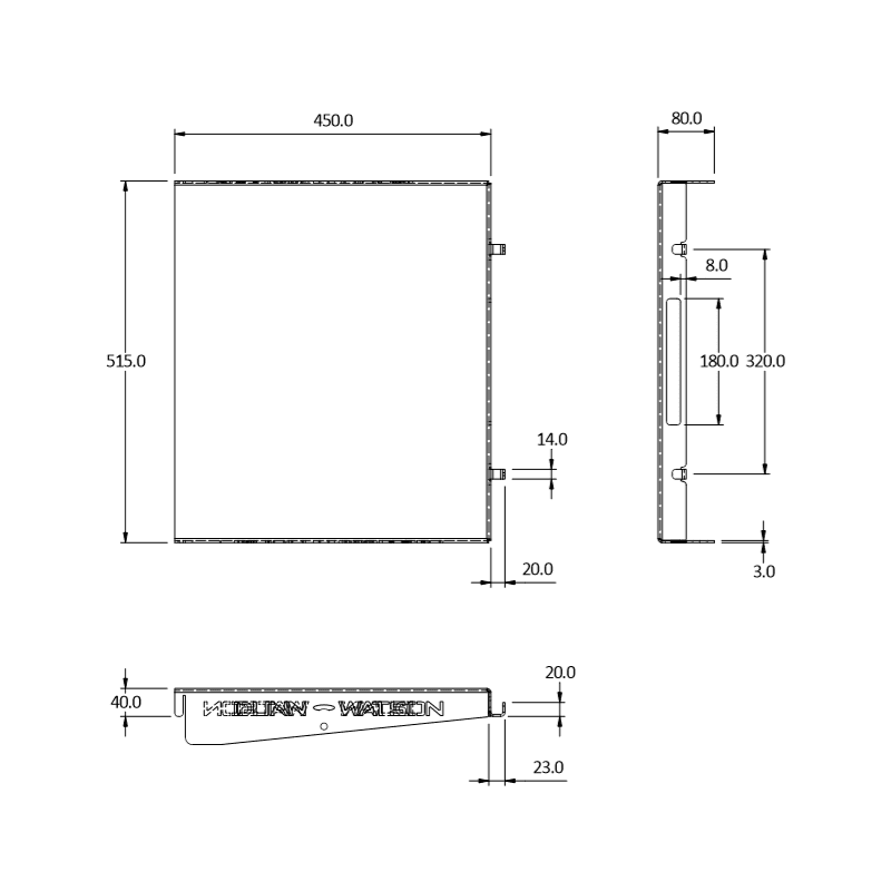 Aluminium Bench to suit Standard Fridge Slides (Australian Made) - 5