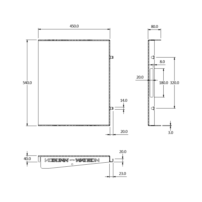 Aluminium Bench to suit Standard Fridge Slides (Australian Made) - 6