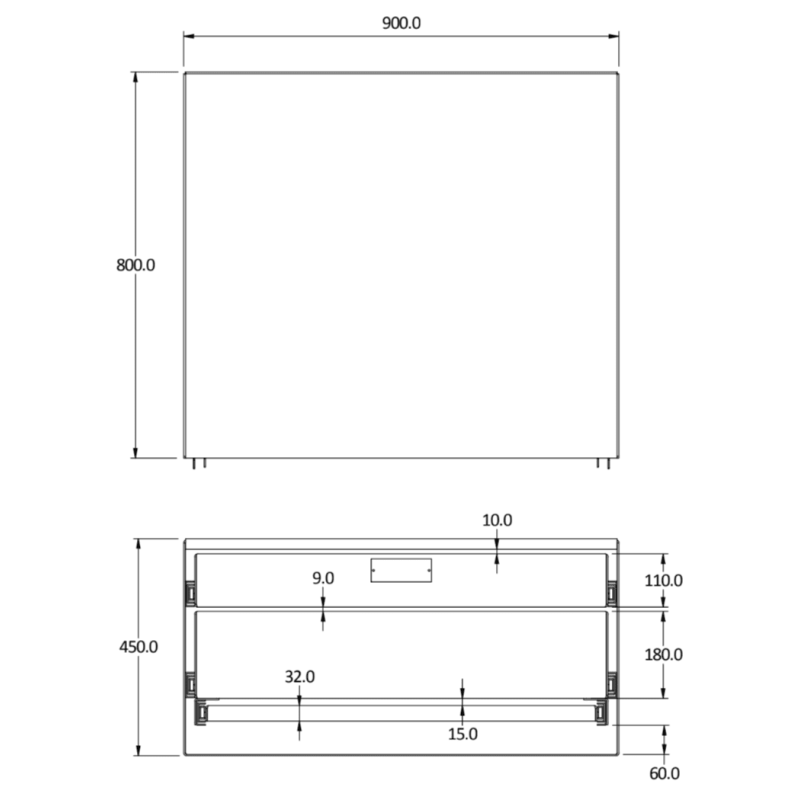 Double Canopy Cargo Drawer + Bench 900mm W x 800mm D x 450mm H (Aus Made) - 2