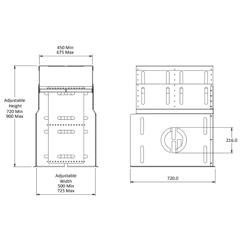 Adjustable Aluminium 4wd Fridge Cage (Australian Made) - 4