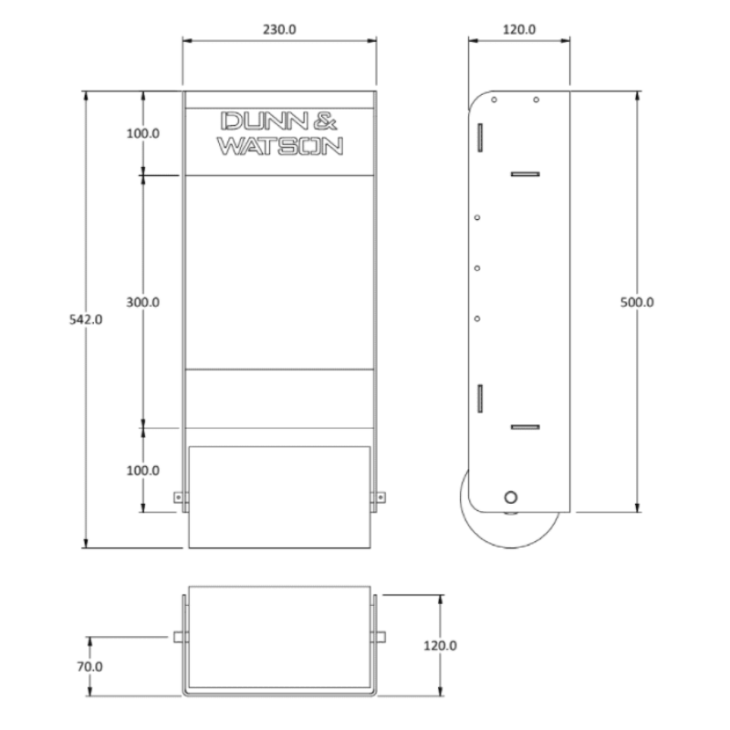 paper towel cabinet size