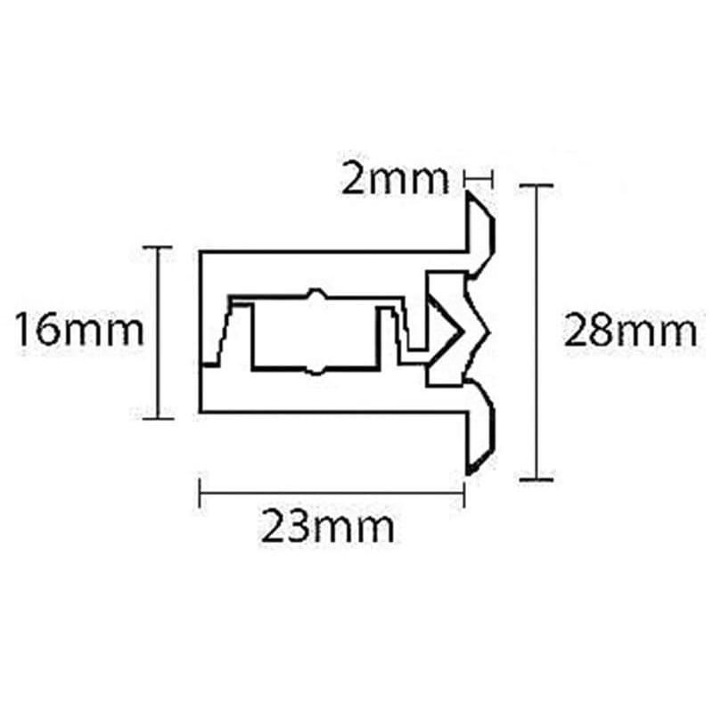Centaflex Hinge Black PVC (1000mm Length) - 1