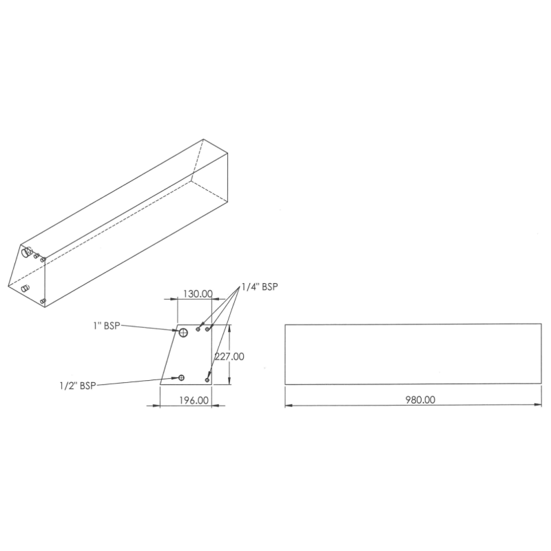 30L Tapered Tank For Wagon