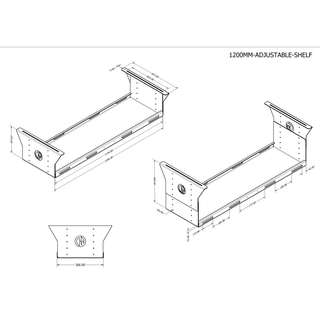 4x4 Adjustable Canopy Shelf - 1