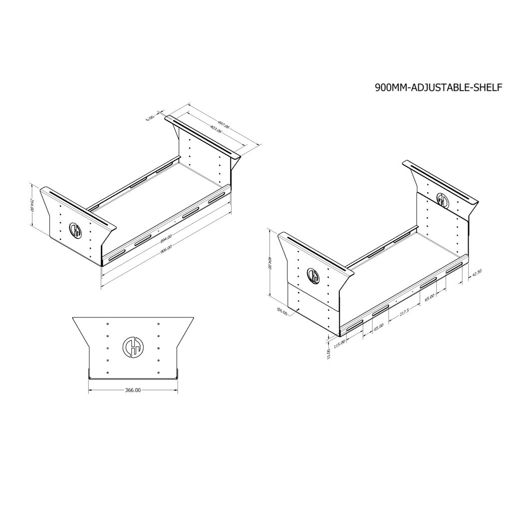 900MM WIDE SHELF DIMENSIONS