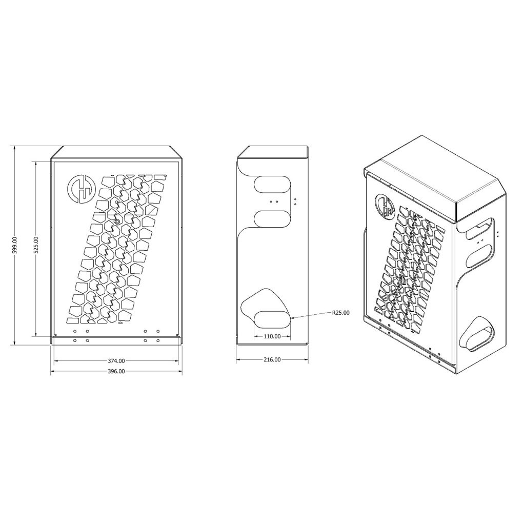 Tilting Aluminium Jerry Can Holder (Australian Made) - 1