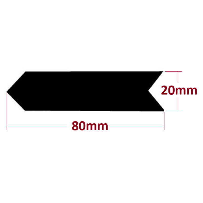 Black Arrow Shape Dimensions