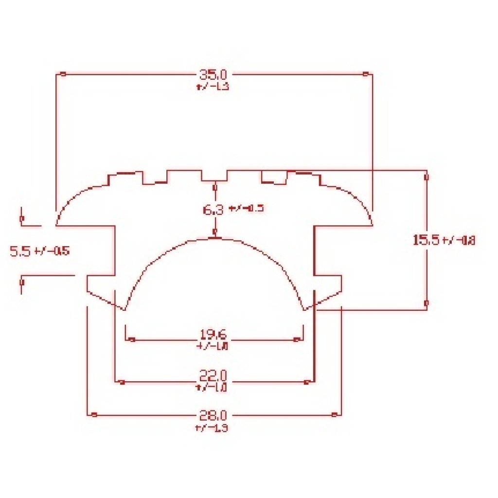 Channel Rubber Dimensions