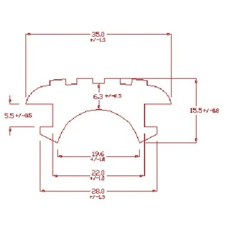 Channel Rubber Dimensions