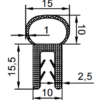 Regular Top Bubble Pinchweld Dimensions