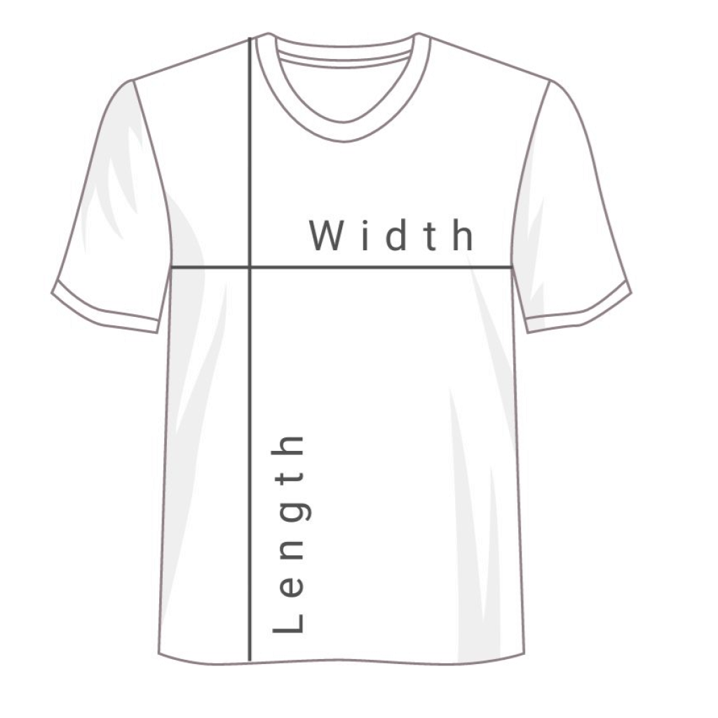 Black T Shirt Dimensions