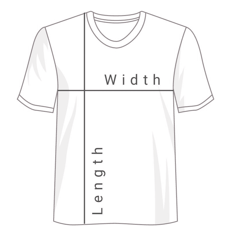 Black T Shirt Dimensions