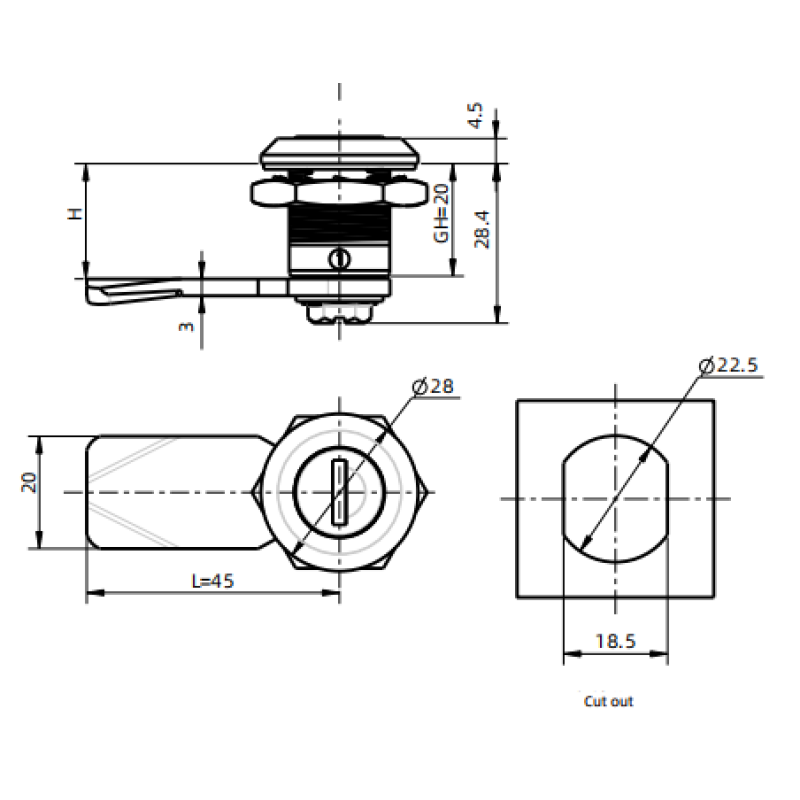 Coin Lock A6043 1116
