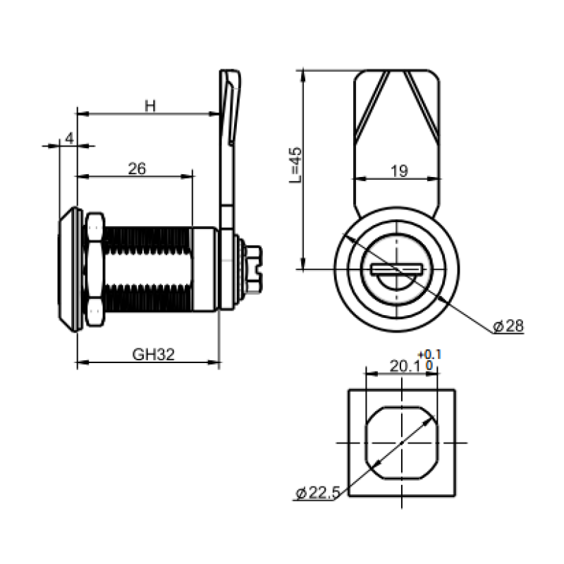Coin Lock A6044 1116