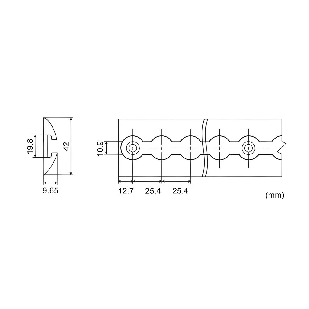 Black Anchor Track Dimensions