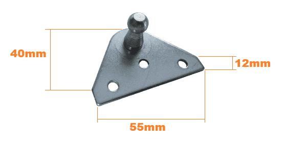 Dunn And Watson Flat Gas Strut Bracket Dimensions