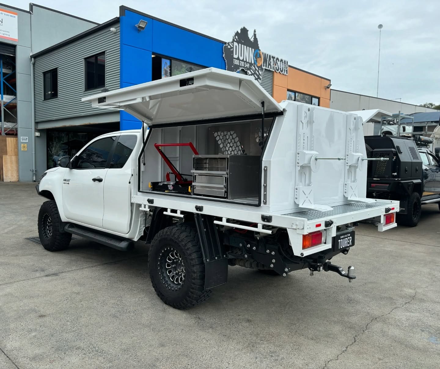 Dunn And Watson Adjustable Spare Wheel Carriers On Customer 4wd Ute