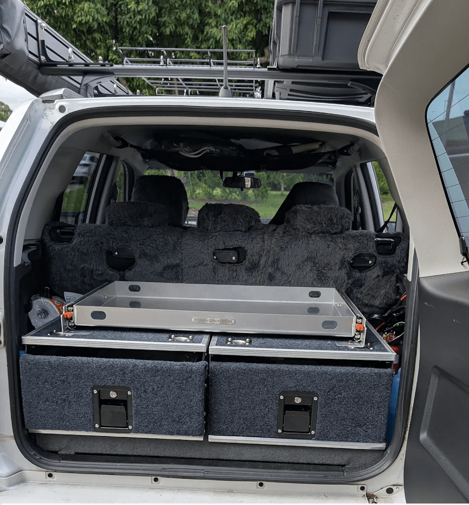 Sideways 4x4 Fridge Slide In Customers 4wd Ontop Of Cargo Drawers Closed.
