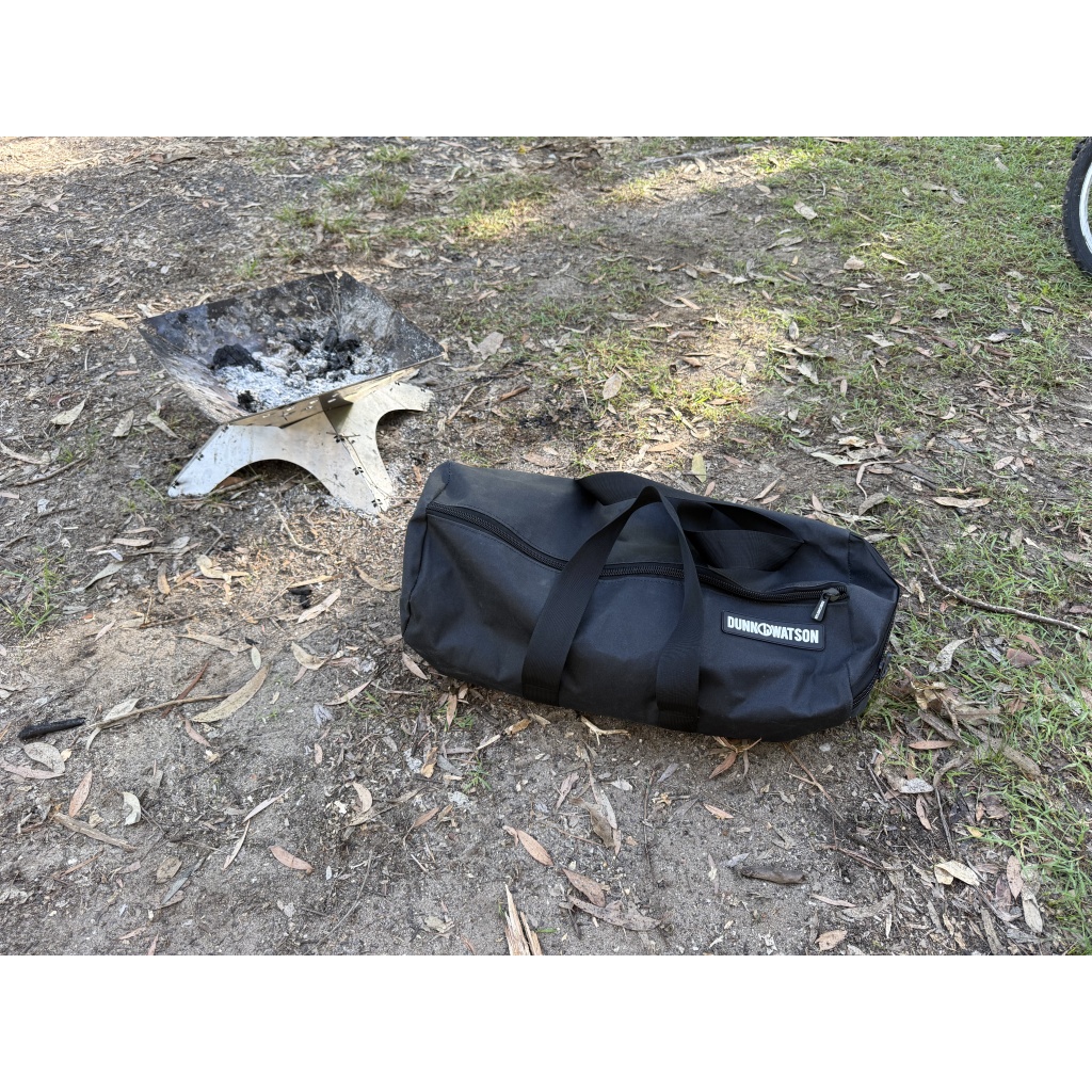 4wd Black Canvas Duffel Bag On Camping Trip