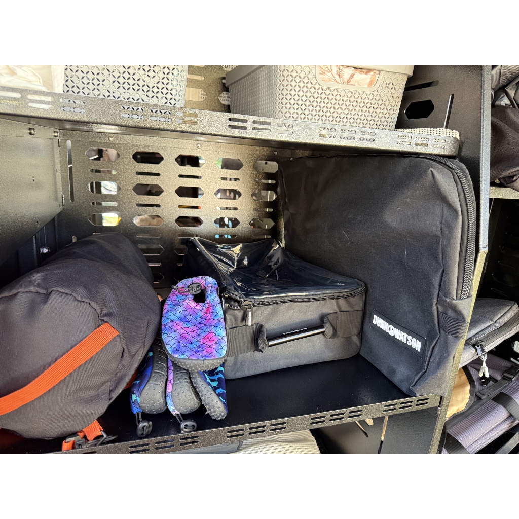 4wd Black Flat Canvas Bag In Camper Trailer