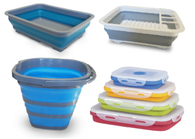 Collapsible Containers Button